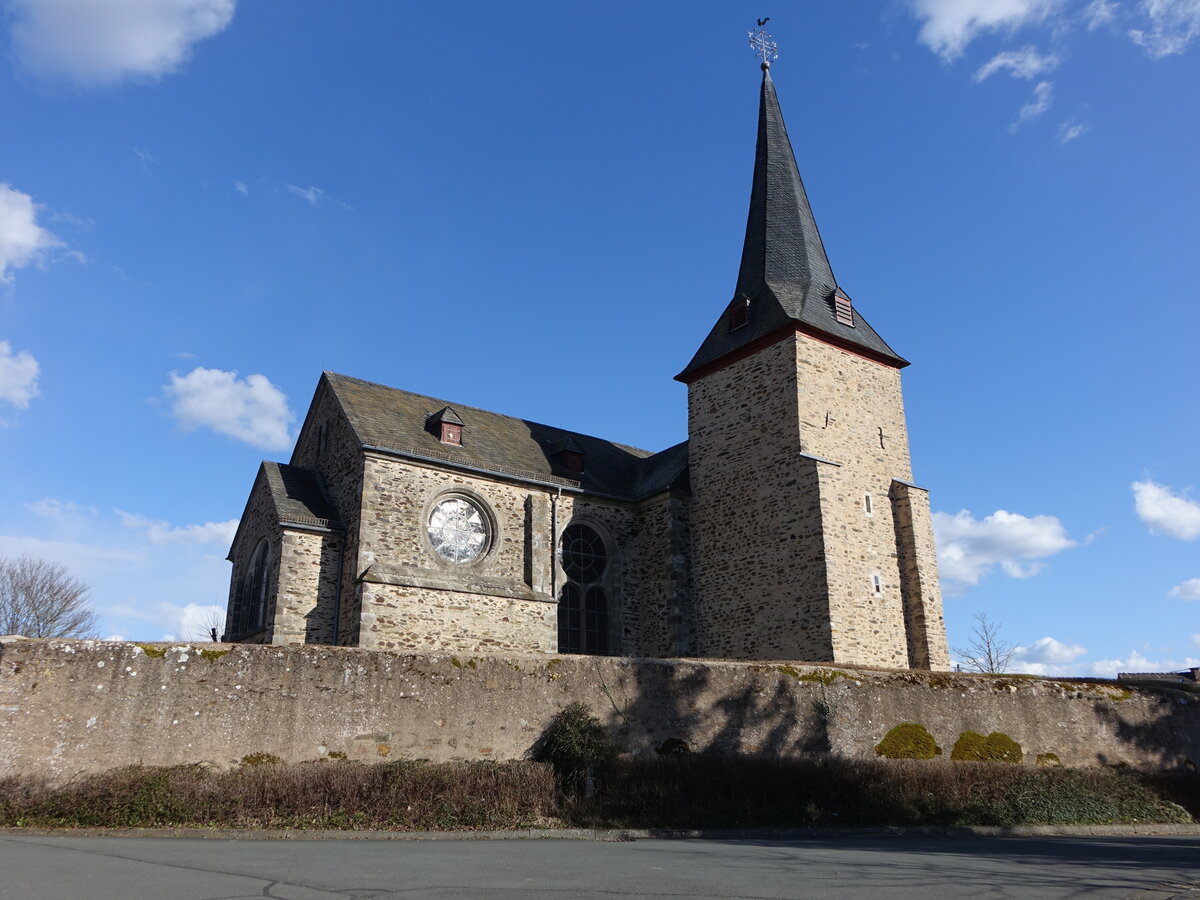 Schnborn, evangelische Kirche, erbaut 1688 (19.03.2022)