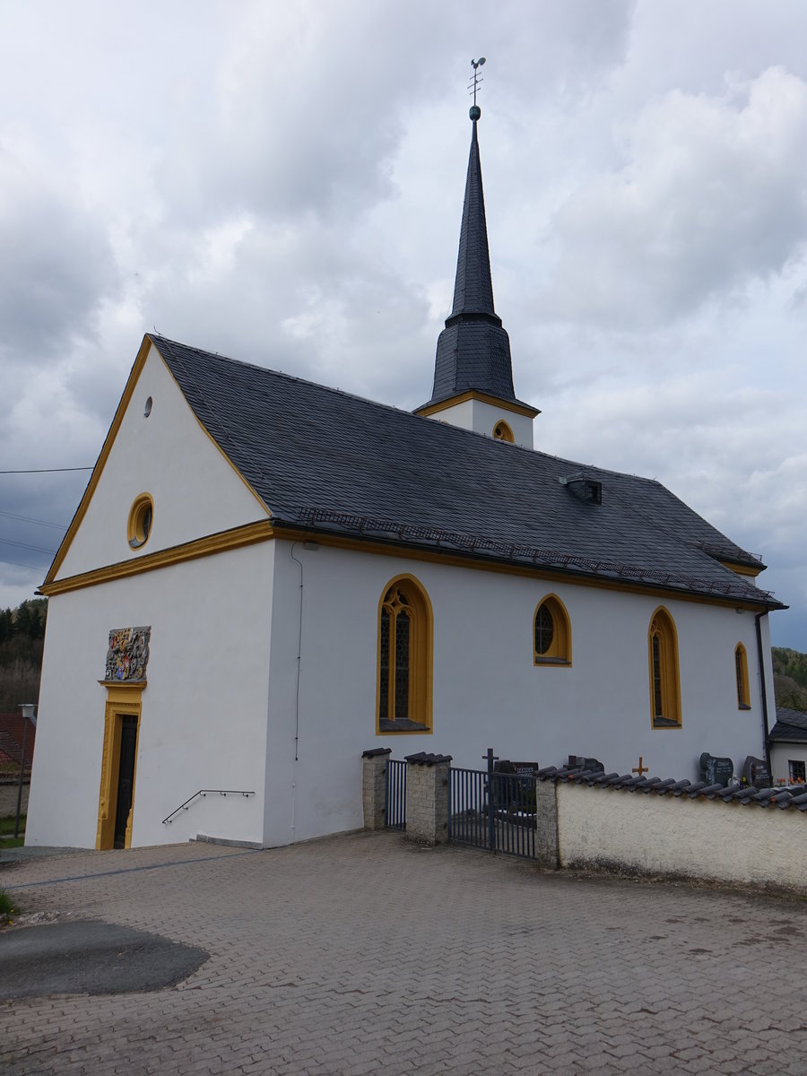 Schnfeld, Pfarrkirche Hl. Kreuz, erbaut von 1619 bis 1622 durch Giovanni Bonalino (16.04.2017)