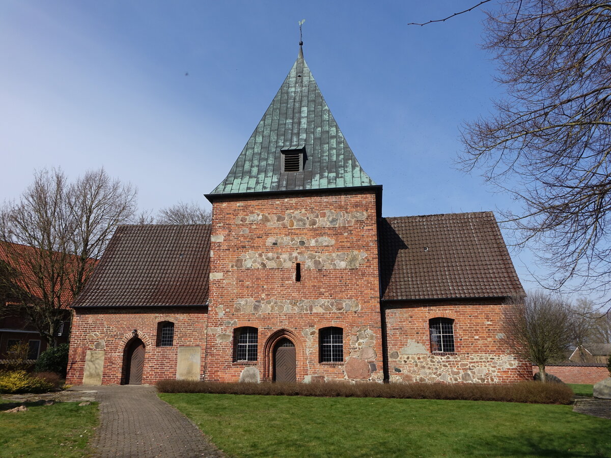 Scholen, evangelische St. Georg und Margarethen Kirche, erbaut um 1300 (23.03.2026)