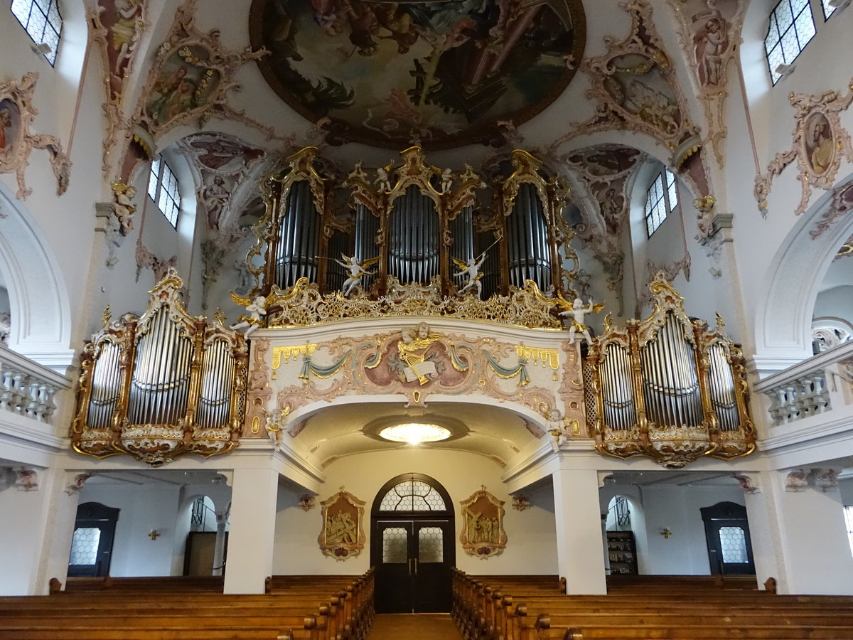 Schonach, Orgelempore in der kath. Pfarrkirche St. Urban (01.01.2019)