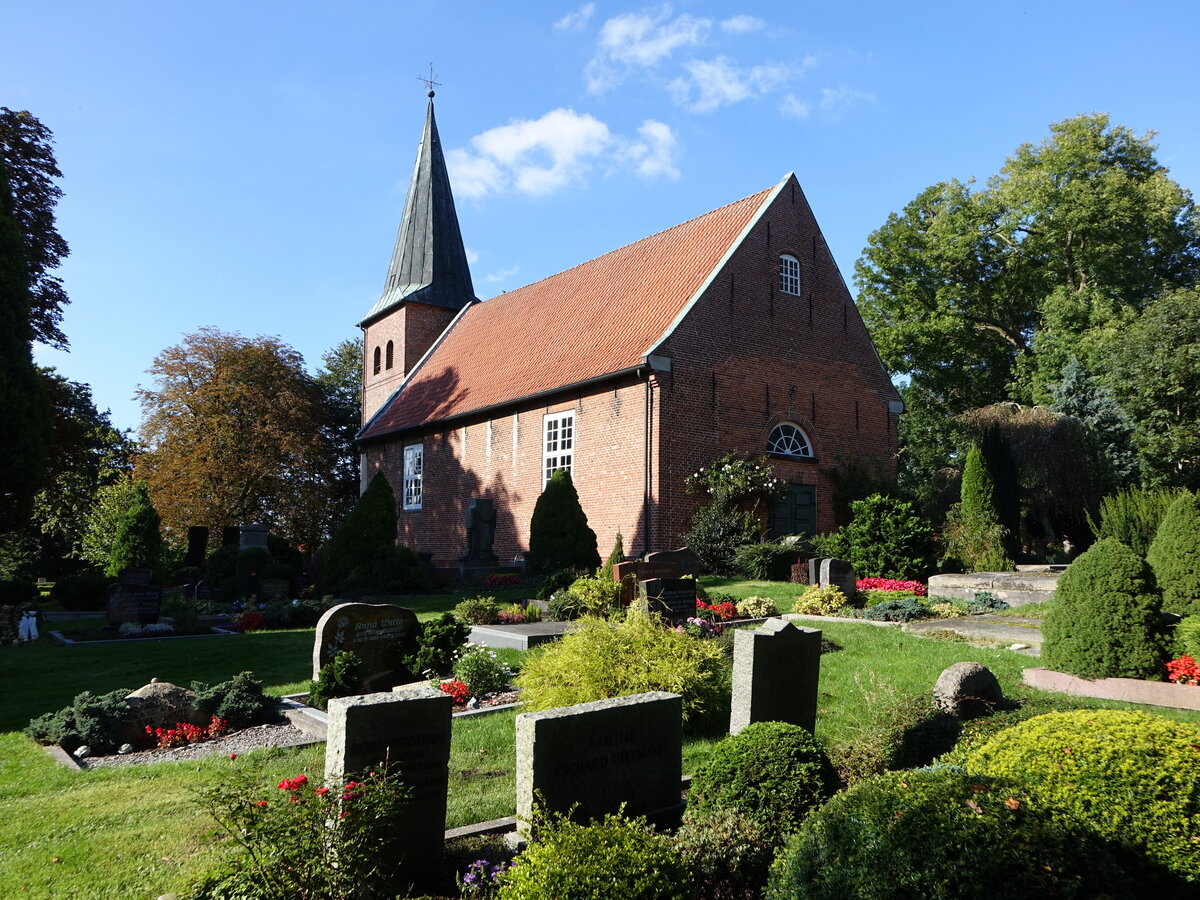 Schweiburg, evangelische St. Vitus Kirche, erbaut 1762 (08.10.2021)