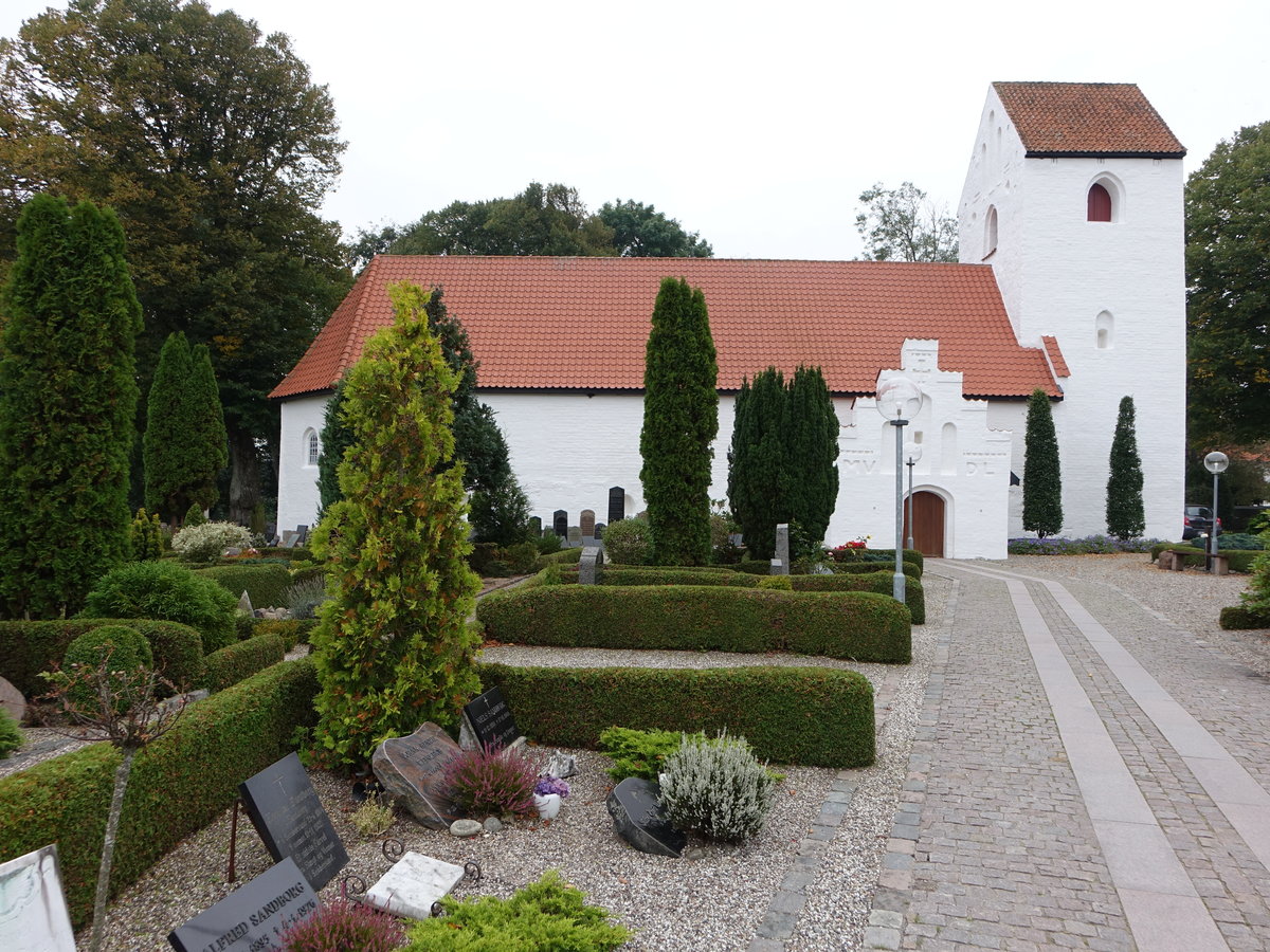 Sebbersund, Ev. Klosterkirche, erbaut ab 1268, Langhaus sptmittelalterlich (22.09.2020)