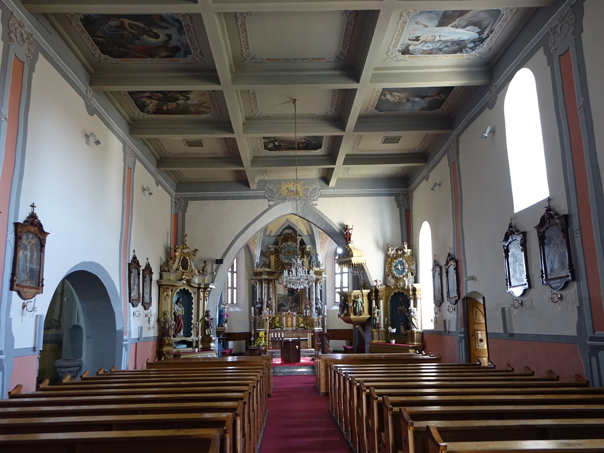 Sebechleby / Siebenbrot, Innenraum der Pfarrkirche St. Michael (29.08.2020)