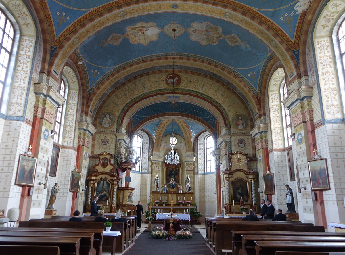 Sedlice u Blatn, barocker Innenraum der Pfarrkirche St. Jakob (25.05.2019)