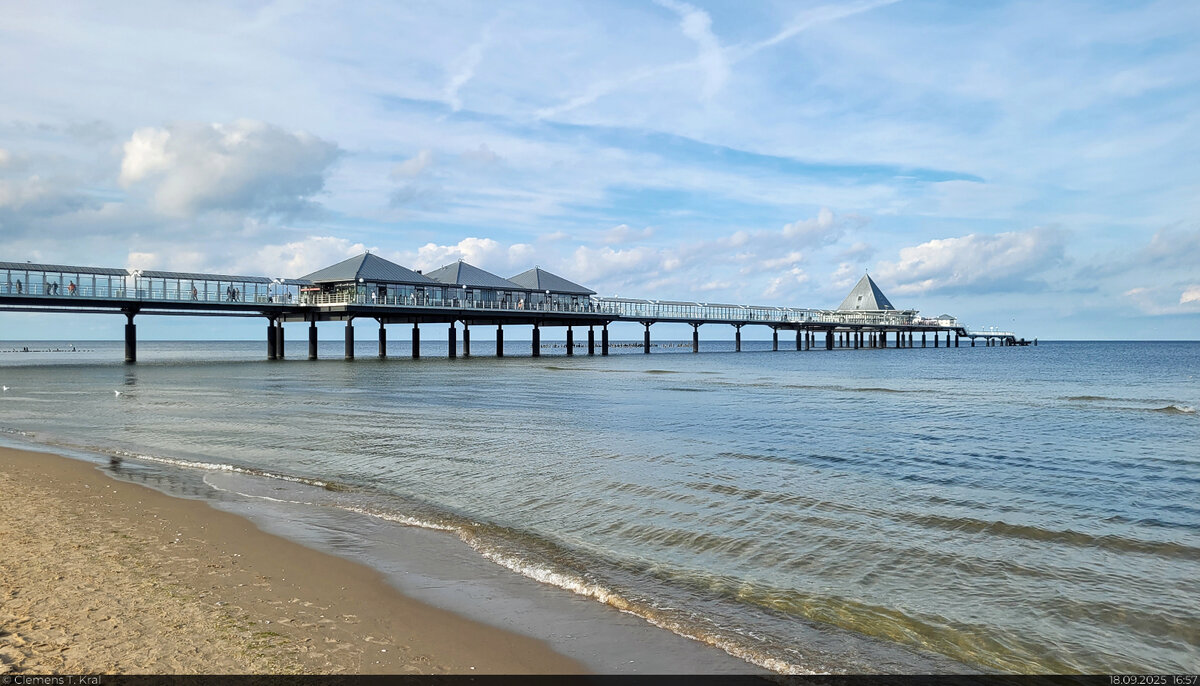 Seebr�cke Heringsdorf auf der Insel Usedom – Mitte der 1990er erbaut und mit 508 Metern L�nge die drittl�ngste Seebr�cke in Deutschland.

🕓 18.9.2025 | 16:57 Uhr