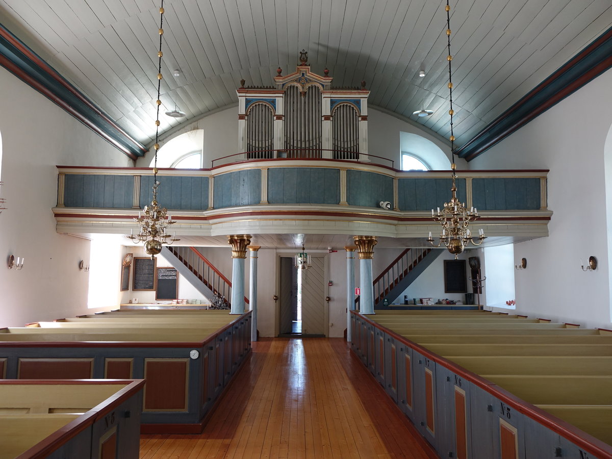 Segerstad, Orgel von 1881 in der Ev. Kirche, erbaut von Carl Elfstrm (13.06.2016)