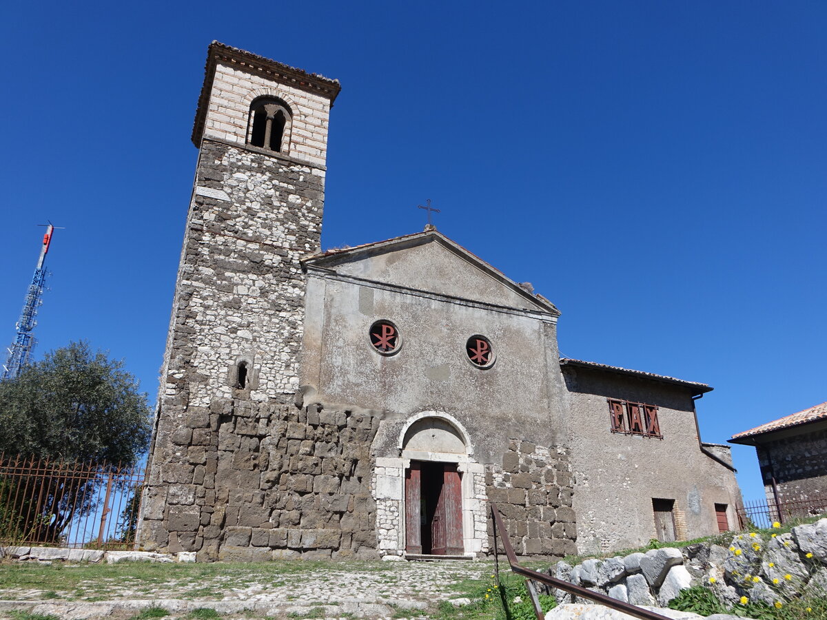 Segni, Pfarrkirche St. Pietro, erbaut im 13. Jahrhundert (18.09.2022)