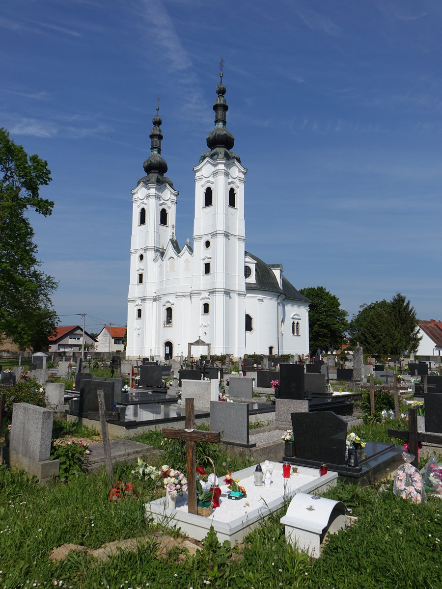 Sela, barocke Kirche St. Maria Magdalena, erbaut 1745 durch Baltazar Adam Krcelic (01.05.2017)