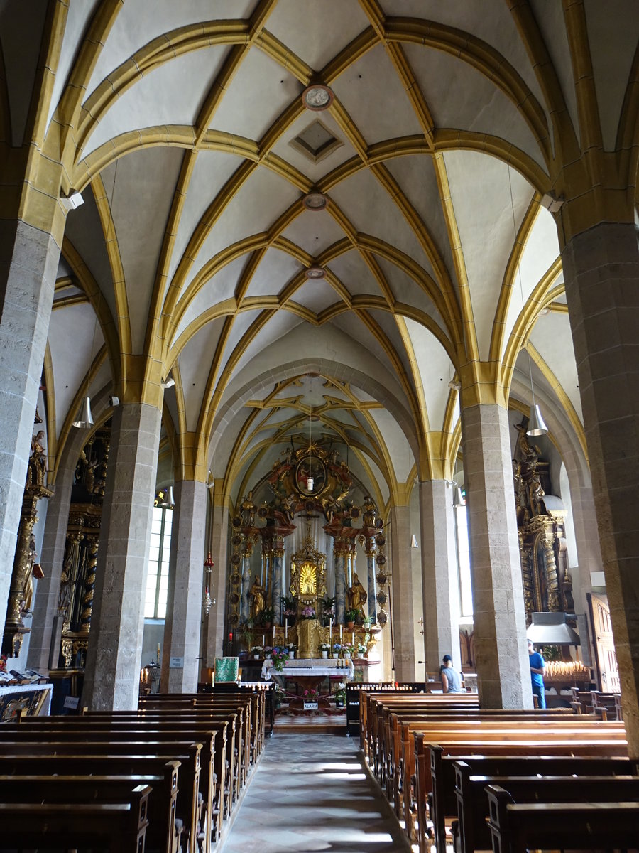 Senale, gotischer Innenraum der Wallf. Kirche Unsere Liebe Frau im Walde (15.09.2019)