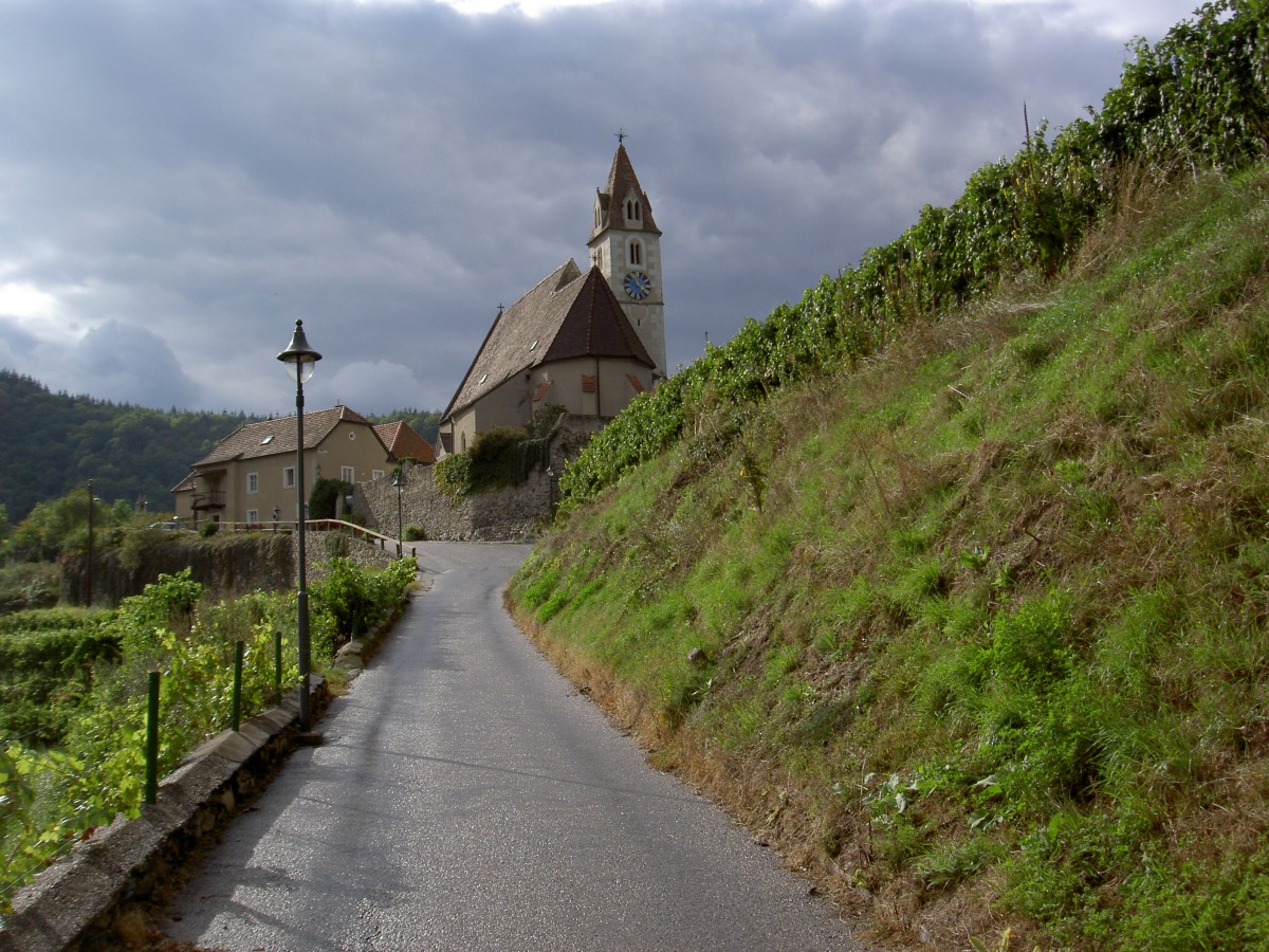 Senftenberg, Pfarrkirche St. Andreas, Wehrkirche, erbaut im 12. Jahrhundert (22.09.2013)