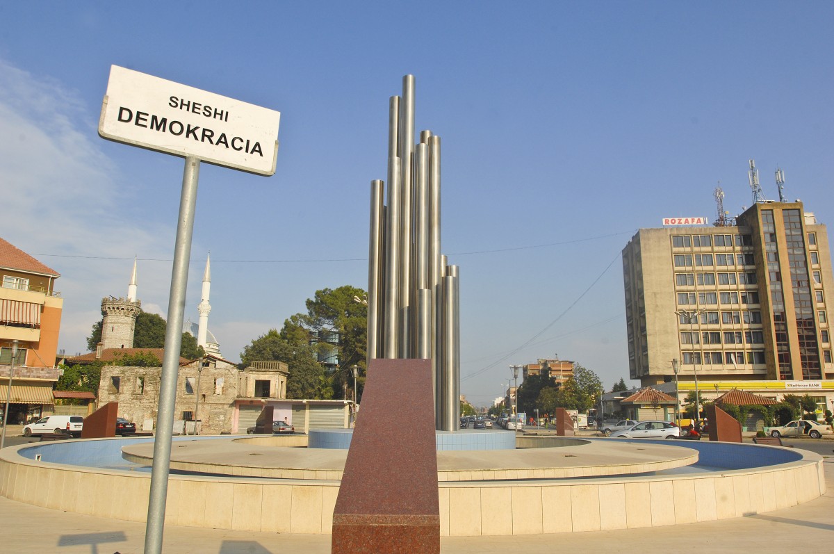 Sheshi Demokracia in Shkodr - Albanien. Aufnahme: Juli 2012.