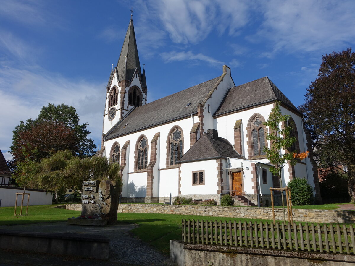 Siddessen, Pfarrkirche St. Agatha am Kirchhof, erbaut 1908 (05.10.2021)