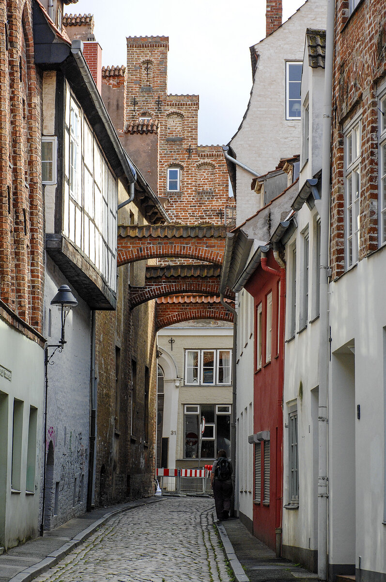 Siebente Querstrae in der Hansestadt Lbeck. Aufnahme: 20. August 2021.