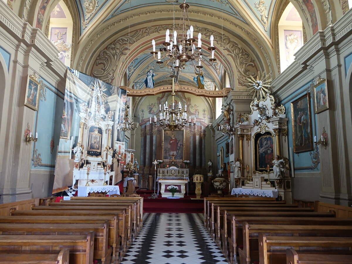 Sieciechow, Innenraum der kath. Pfarrkirche St. Laurentius (14.06.2021)