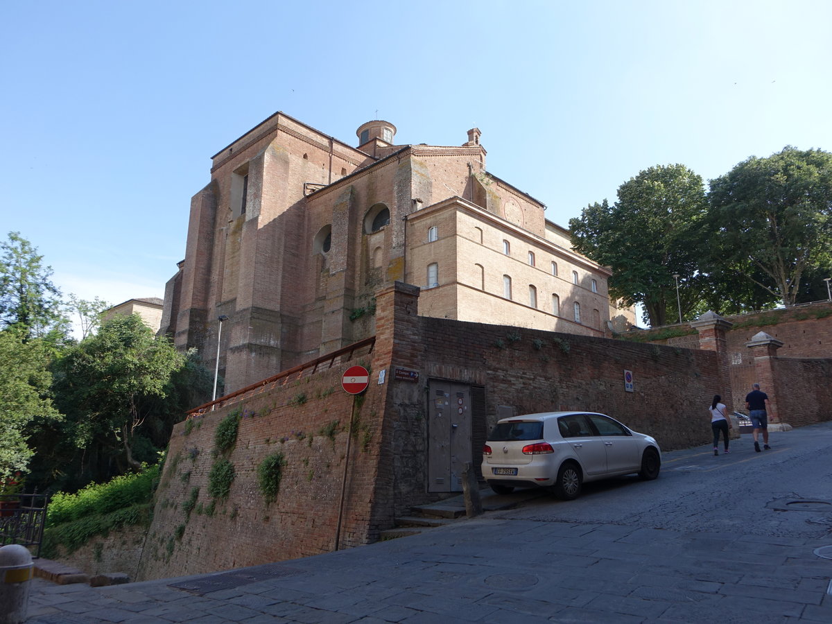 Siena, Pfarrkirche Sant Agostino am Prato di Agostino, erbaut ab 1283 (17.06.2019)