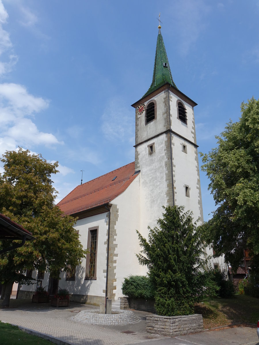 Sigmarswangen, evangelische St. Jakobus Kirche, erbaut 1788 (19.08.2018)