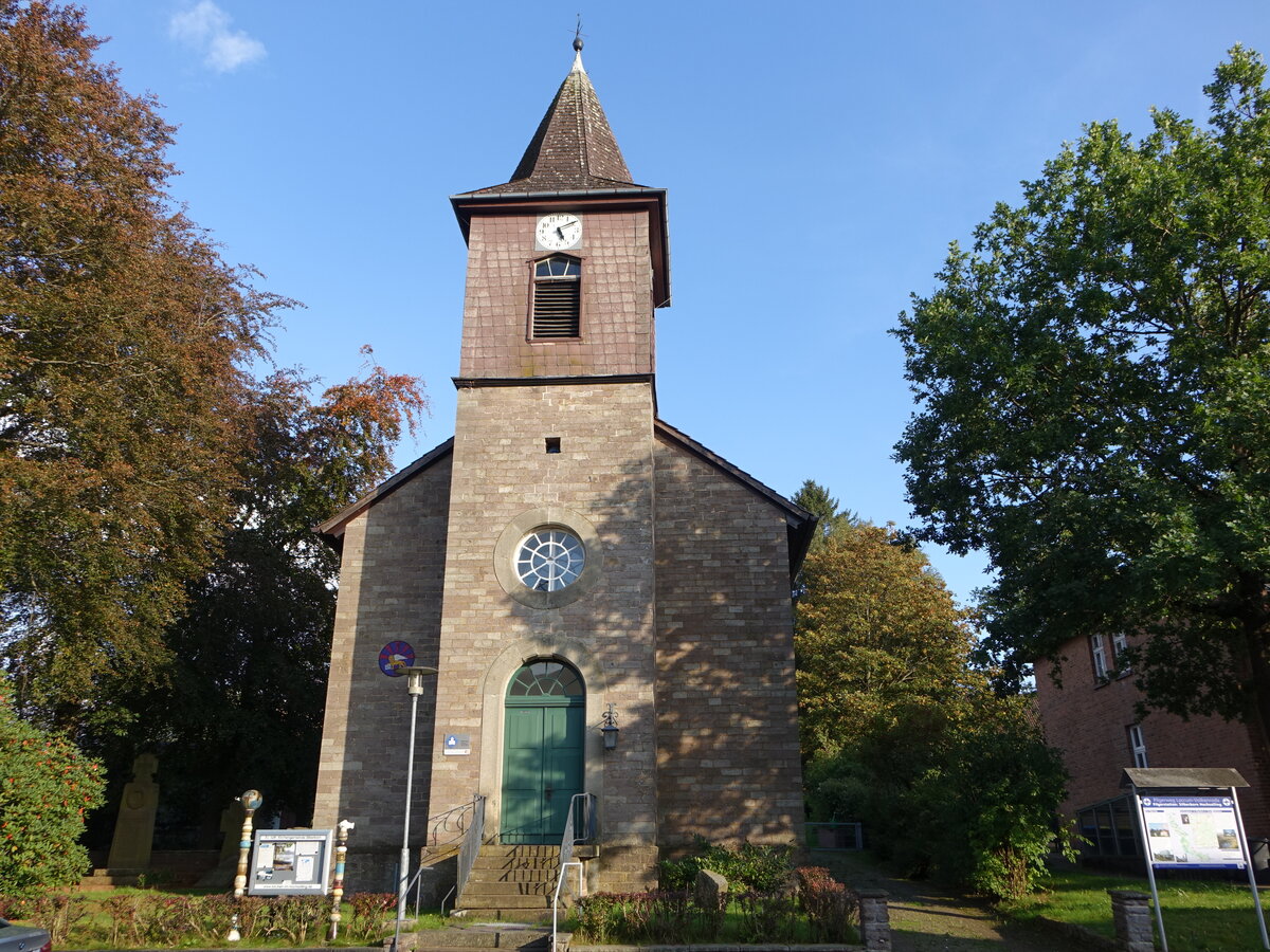 Silberborn, evangelische St. Markus Kirche, erbaut 1860 (30.09.2023)