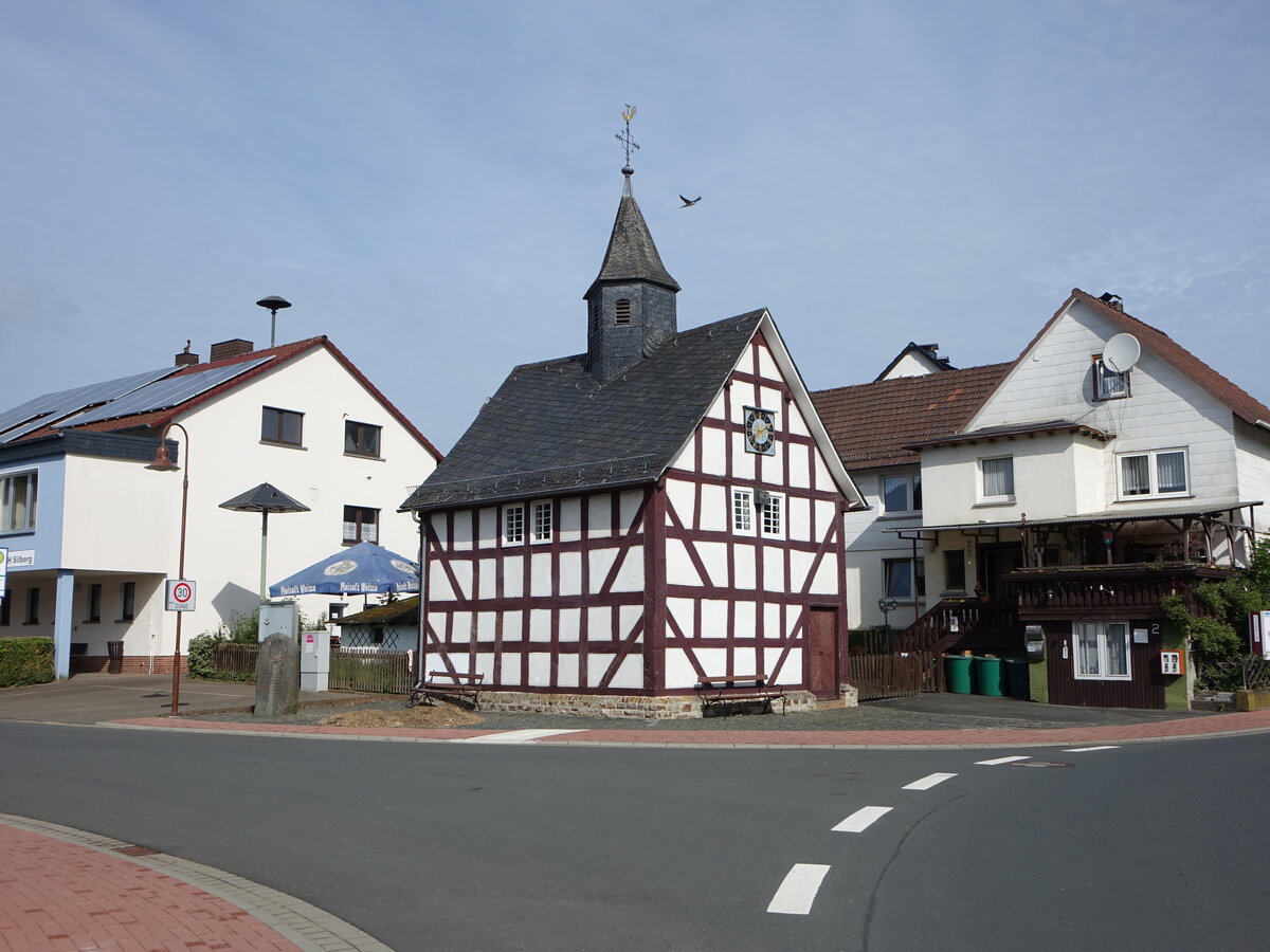 Silberg, evangelische Fachwerkkirche in der unteren Dorfstrae (17.05.2022)