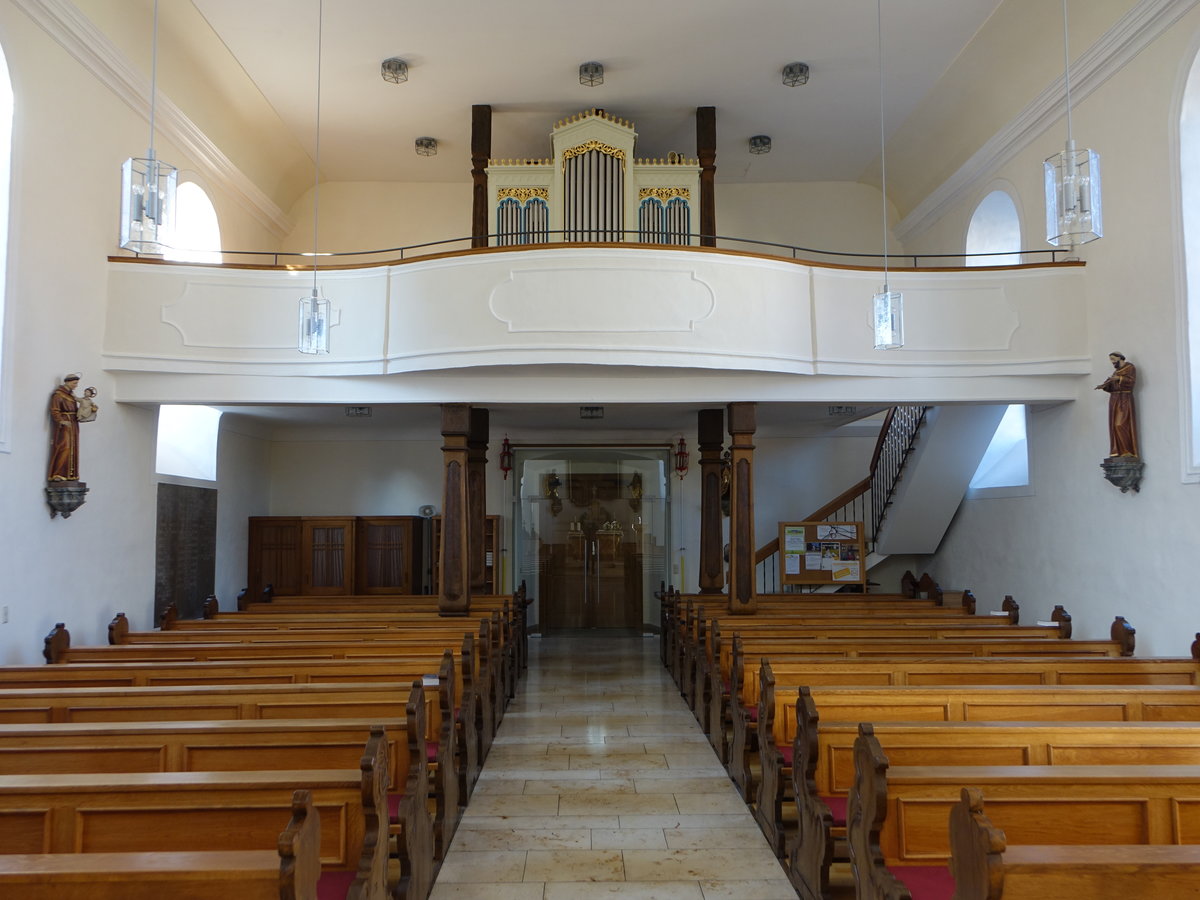 Simprechtshausen, Orgelempore in der kath. Pfarrkirche St. Peter und Paul (15.10.2017)