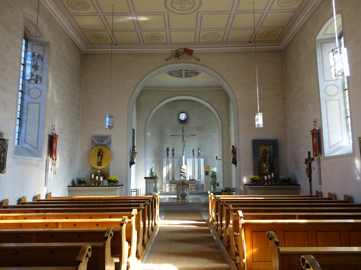Sindeldorf, Innenraum der kath. Pfarrkirche Maria Himmelfahrt (15.10.2017)