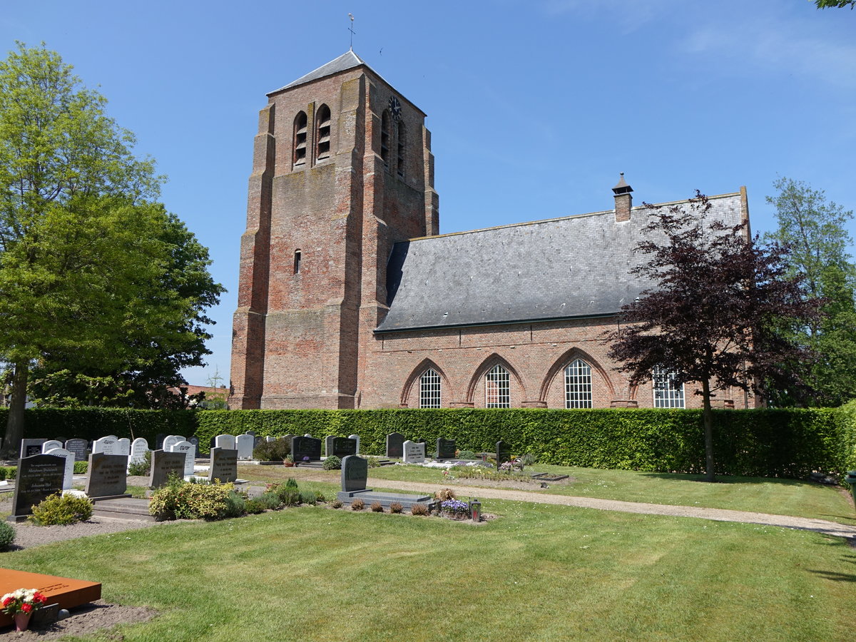 Sint Kruis, Ref. Kirche, Westturm 14. Jahrhundert, Langhaus 15. Jahrhundert (13.05.2016)