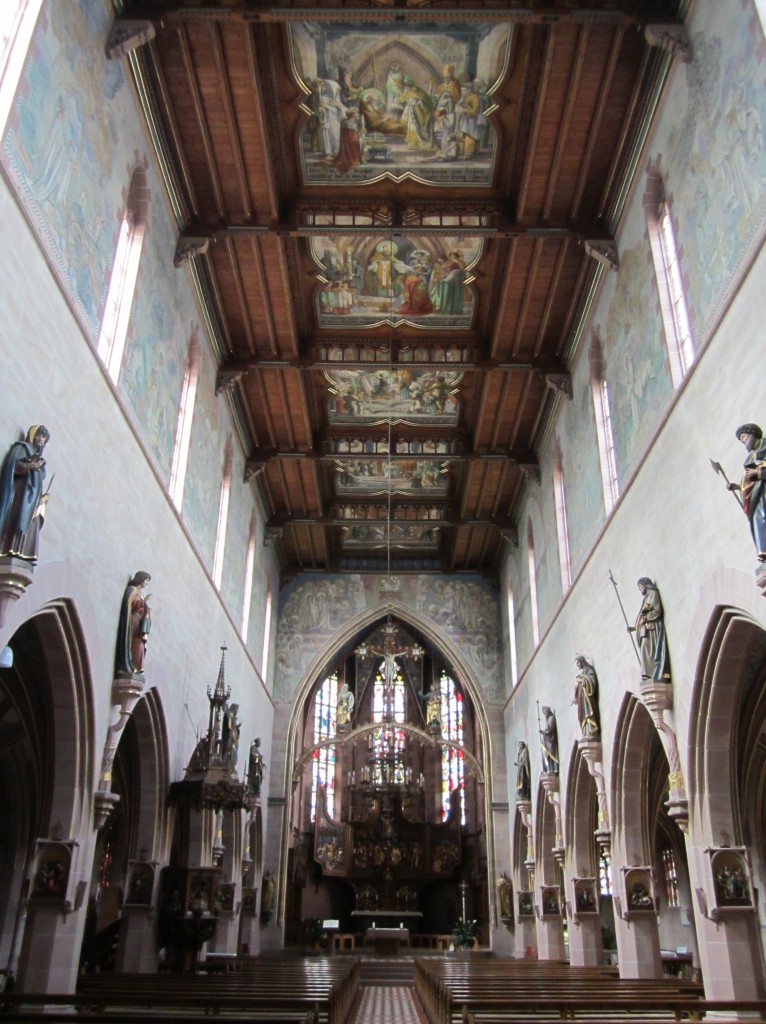 Sinzheim, Mittelschiff der St. Martin Kirche (01.09.2014)