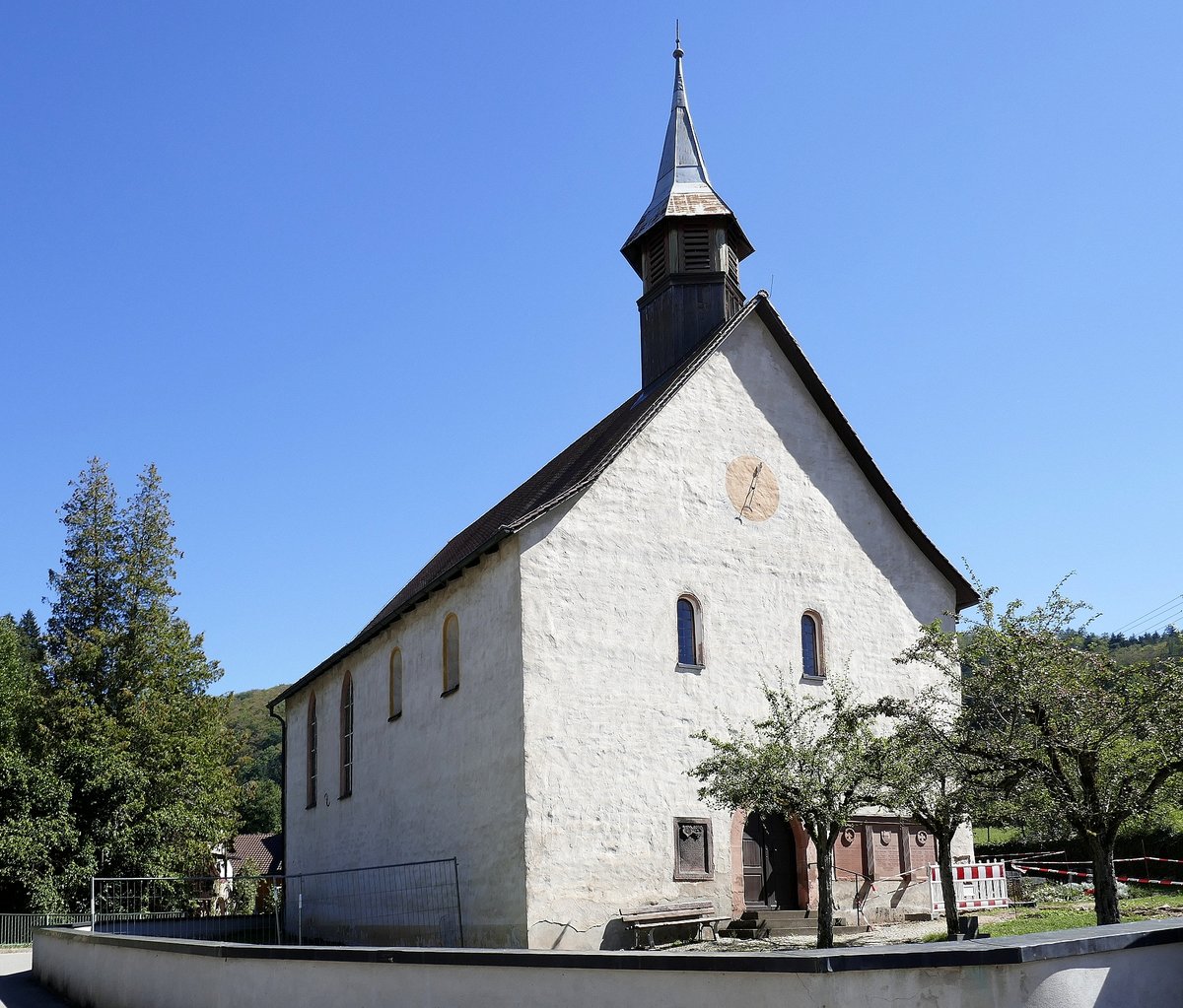 Sitzenkirch, Stadtteil von Kandern, die evangelische Kirche, ehemals Klosterkirche, 1277 geweiht, Sept. 2020