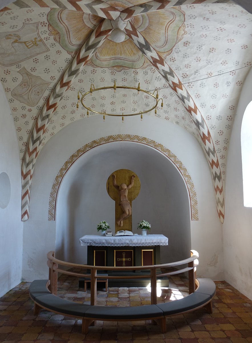 Skivholm, Kalkmalereien aus dem 12. Jahrhundert in der Ev. Kirche (24.07.2019)