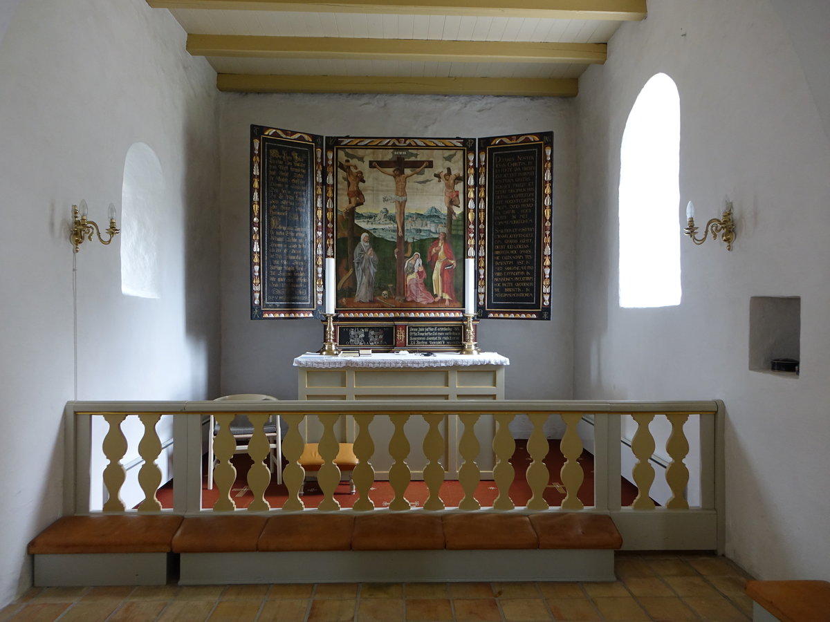 Skivum, Renaissance Altar von 1590 in der Ev. Kirche (22.09.2020)