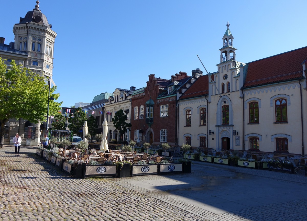Skvde, ehem. Rathaus am Hauptplatz, Fassade von 1953 (15.06.2015)