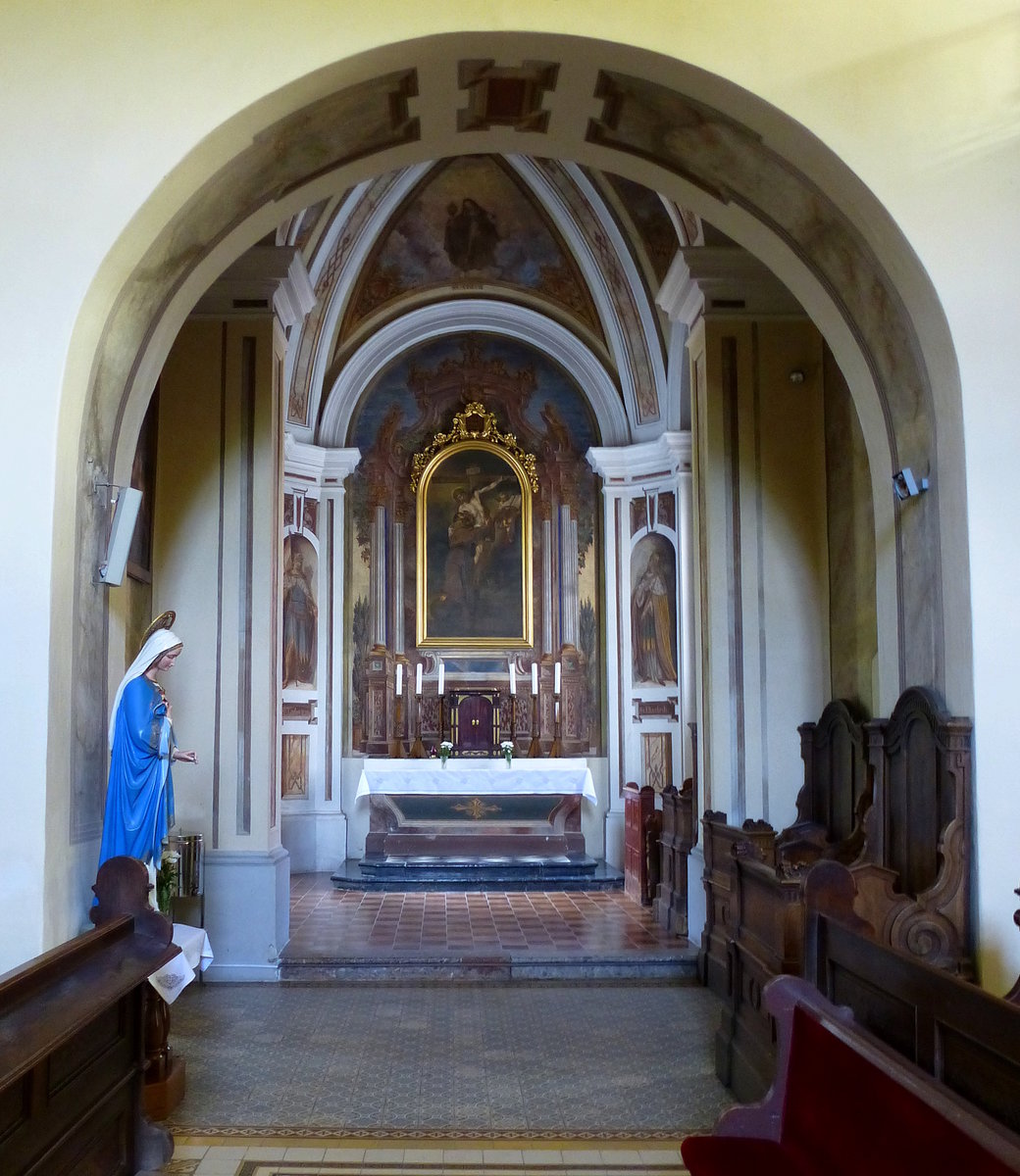 Skofja Loka, ein Seitenaltar in der Kapuzinerkirche, Juni 2016
