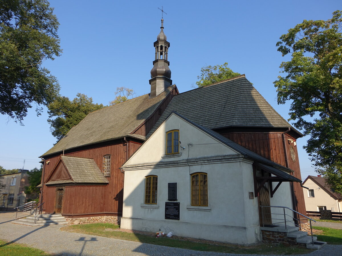 Skomlin, Pfarrkirche St. Philippus und Jakobus, erbaut 1740 (15.09.2021)