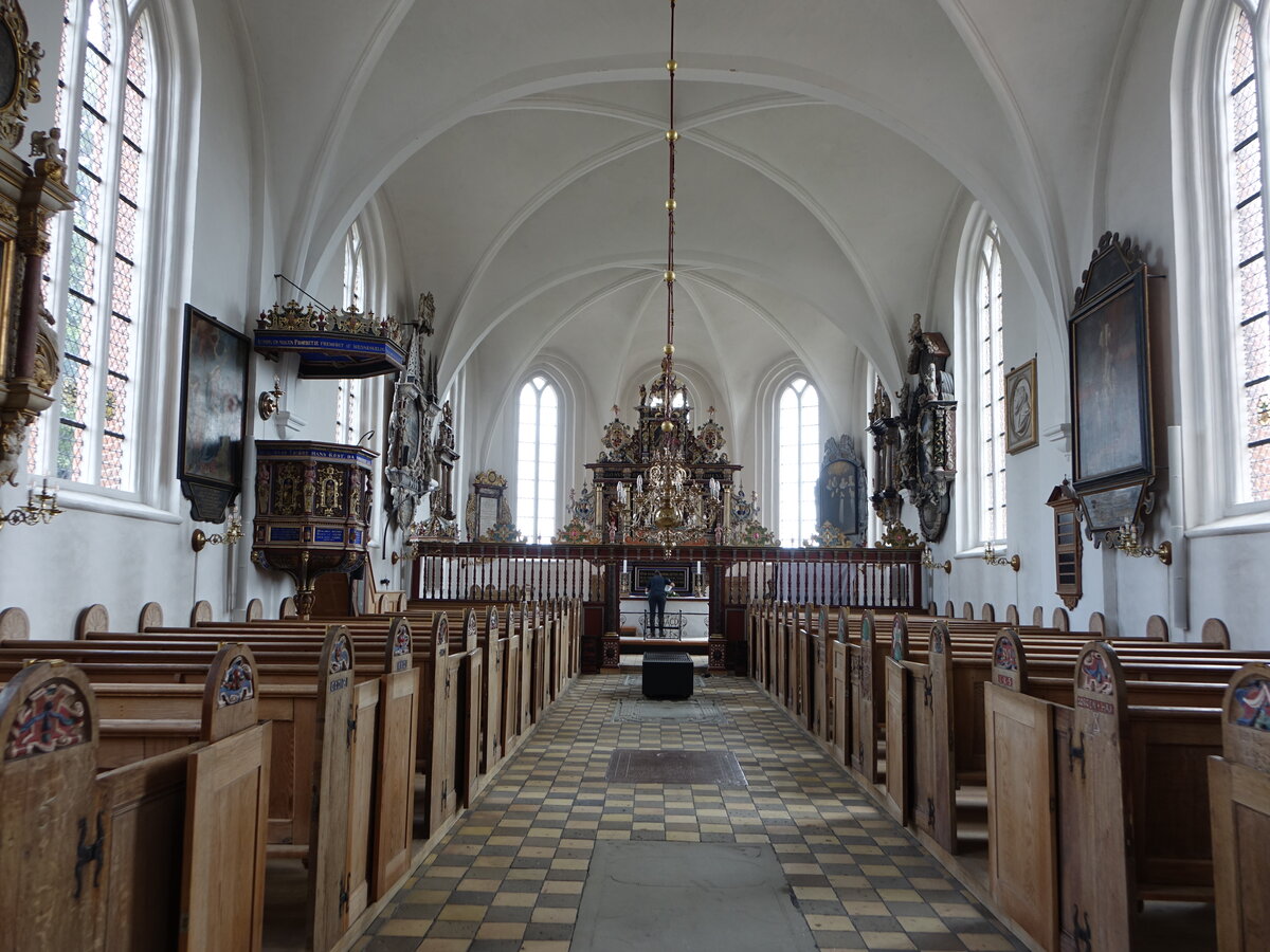 Slangerup, Innenraum der evangelischen Dorfkirche (20.07.2021)