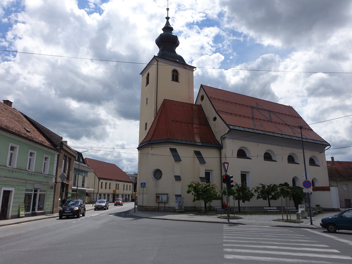 Slovenska Bistrica, St. Maria Magdalena Kirche, erbaut ab 1379, Langhaus erbaut von 1652 bis 1685 (04.05.2017)