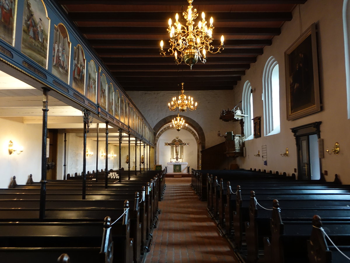 Srup, Innenraum der evangelischen St. Marien Kirche (25.09.2020)