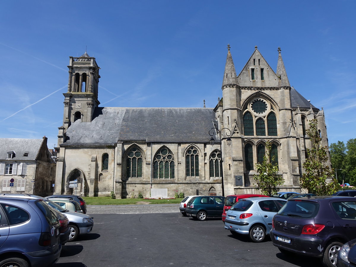 Soissons, Abteikirche St. Leger, erbaut im 13. Jahrhundert in der Rue de la Paix (09.07.2016)