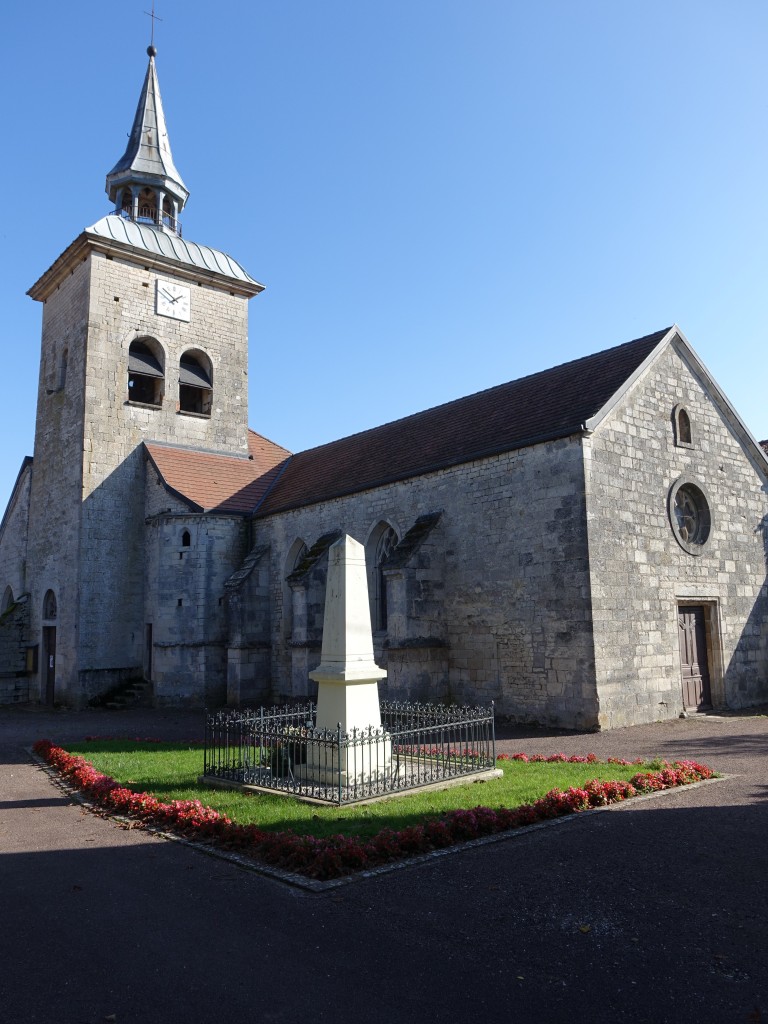 Soncourt-sur-Marne, St. Hilaire Kirche, erbaut von 1433 bis 1434 (26.10.2015)