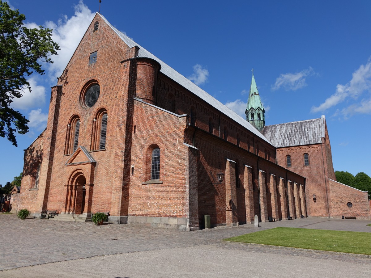 Sor, Klosterkirche, flach gedeckte dreischiffige Basilika, erbaut ab 1161 (20.06.2015)
