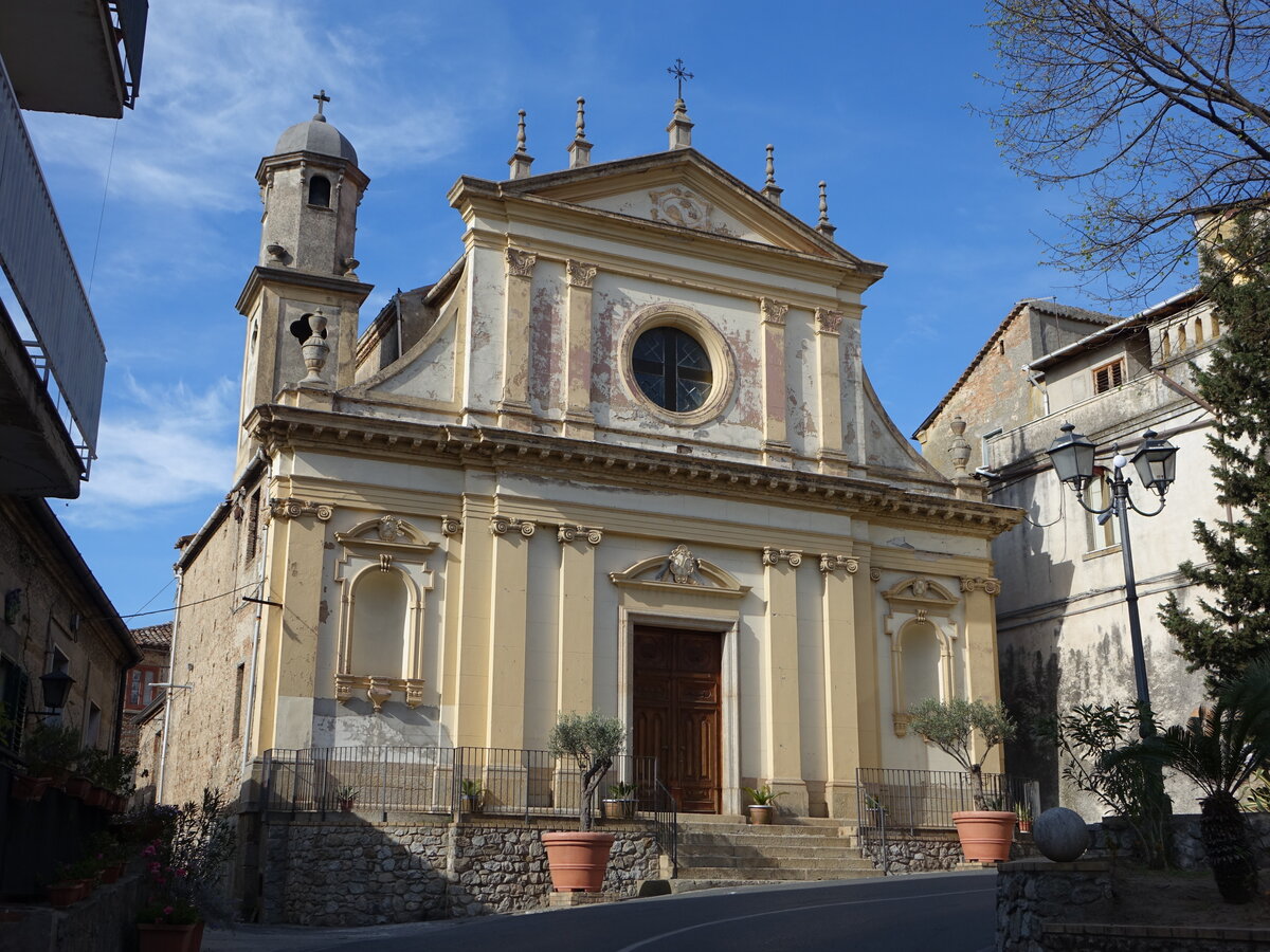 Soriano Calabro, Pfarrkirche San Francesco, erbaut im 17. Jahrhundert (09.04.2024)