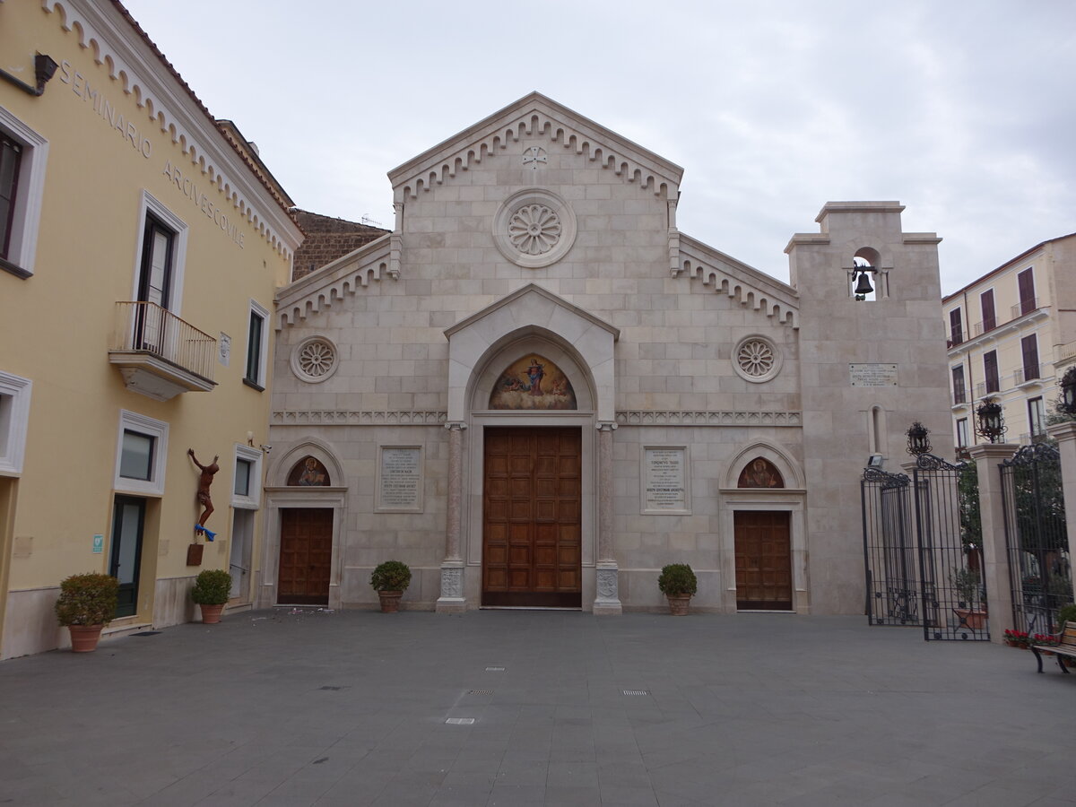 Sorrent, Dom St. Filippo und Giacomo, erbaut im 11. Jahrhundert, im 15. Jahrhundert Umbau im romanischen Stil (25.02.2023)