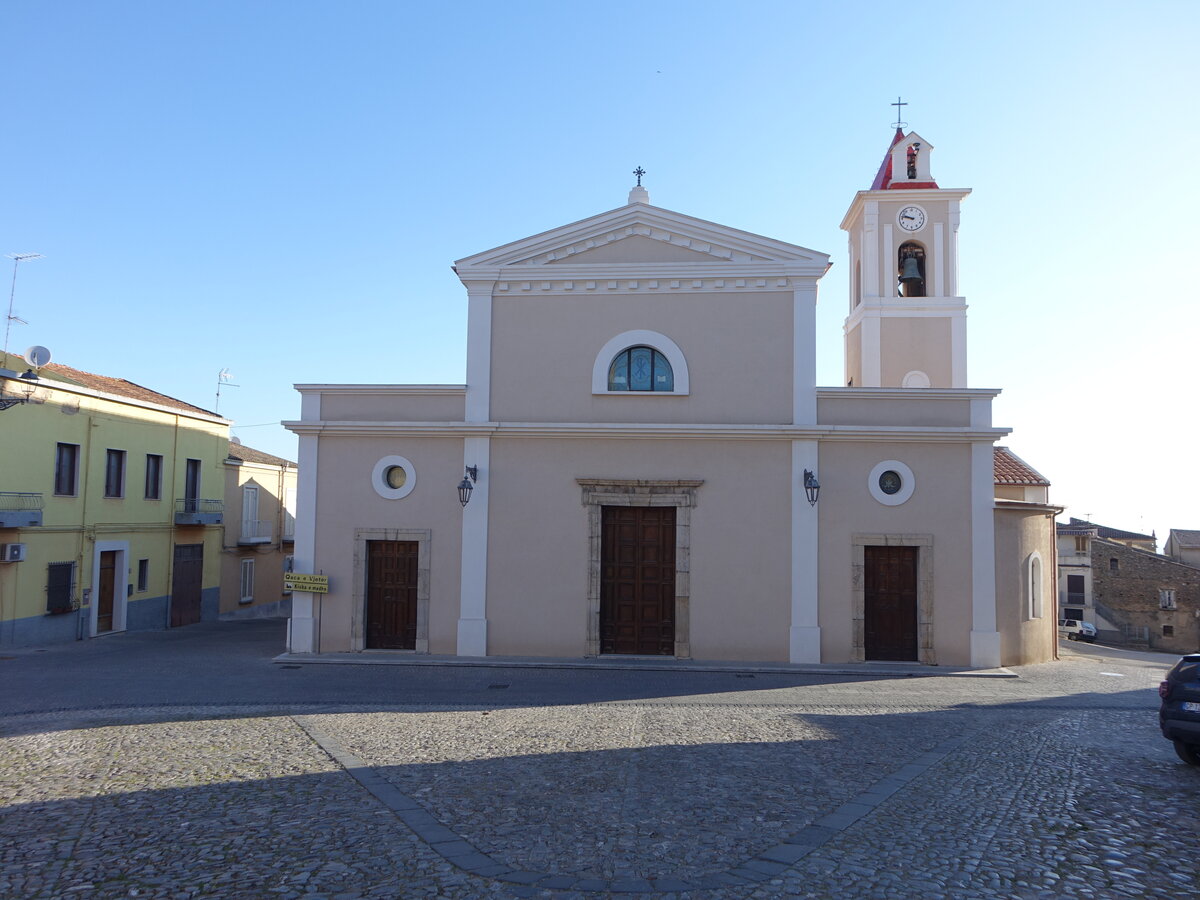 Spezzano Albanese, Pfarrkirche St. Pietro e Paolo, erbaut 1607 (07.04.2024)