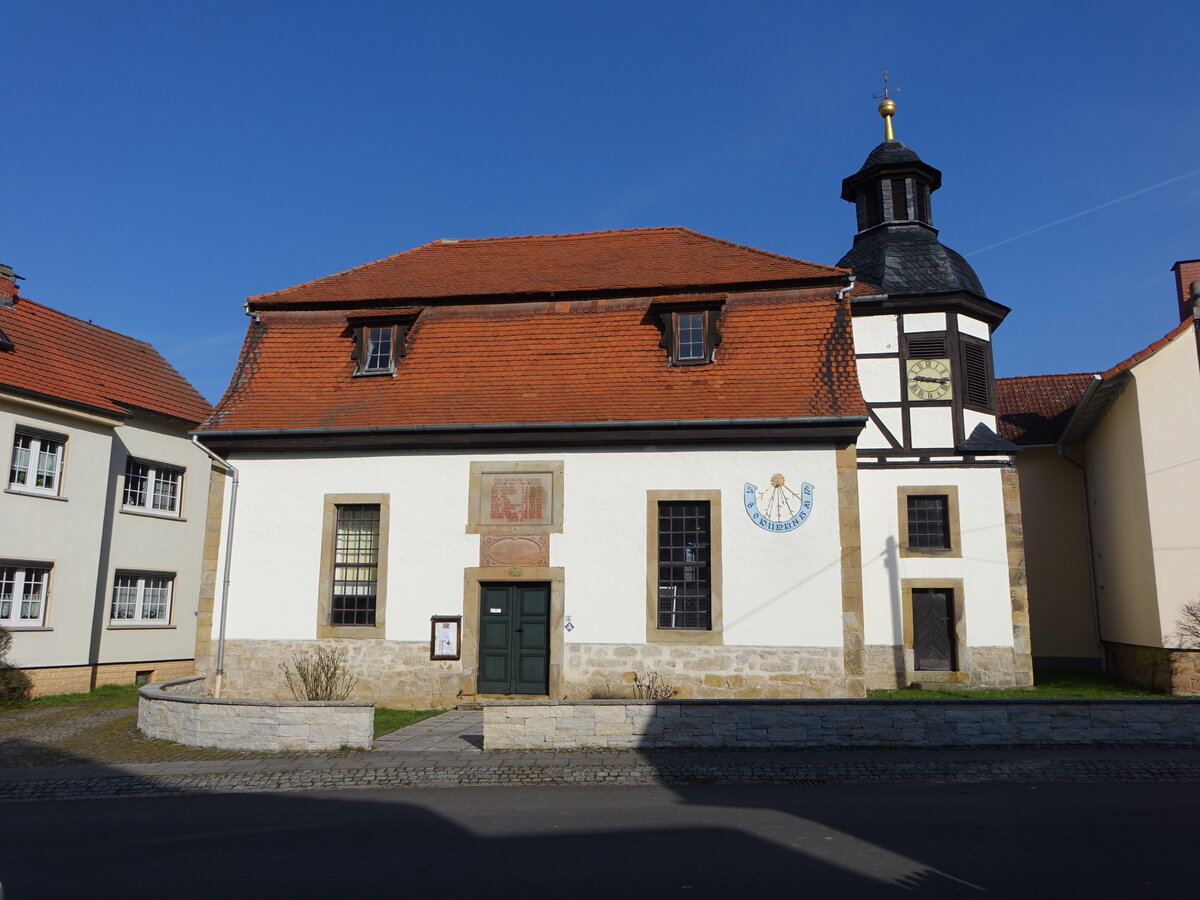 Spichra, evangelische Dreifaltigkeitskirche, erbaut 1753 (17.03.2024)