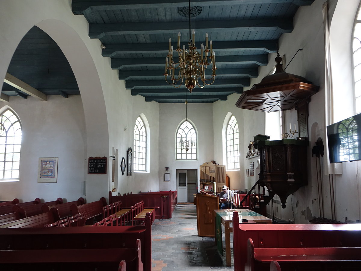 Spijk, Innenraum in der gotischen St. Andreas Kirche (28.07.2017)