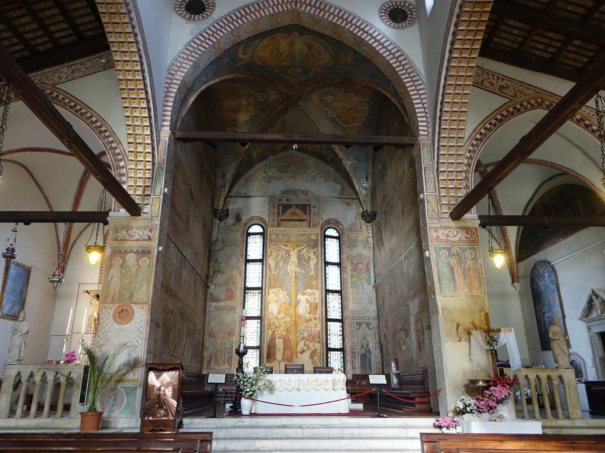 Spilimbergo, Fresken aus dem 14. Jahrhundert im Chor des Doms St. Maria (05.05.2017)