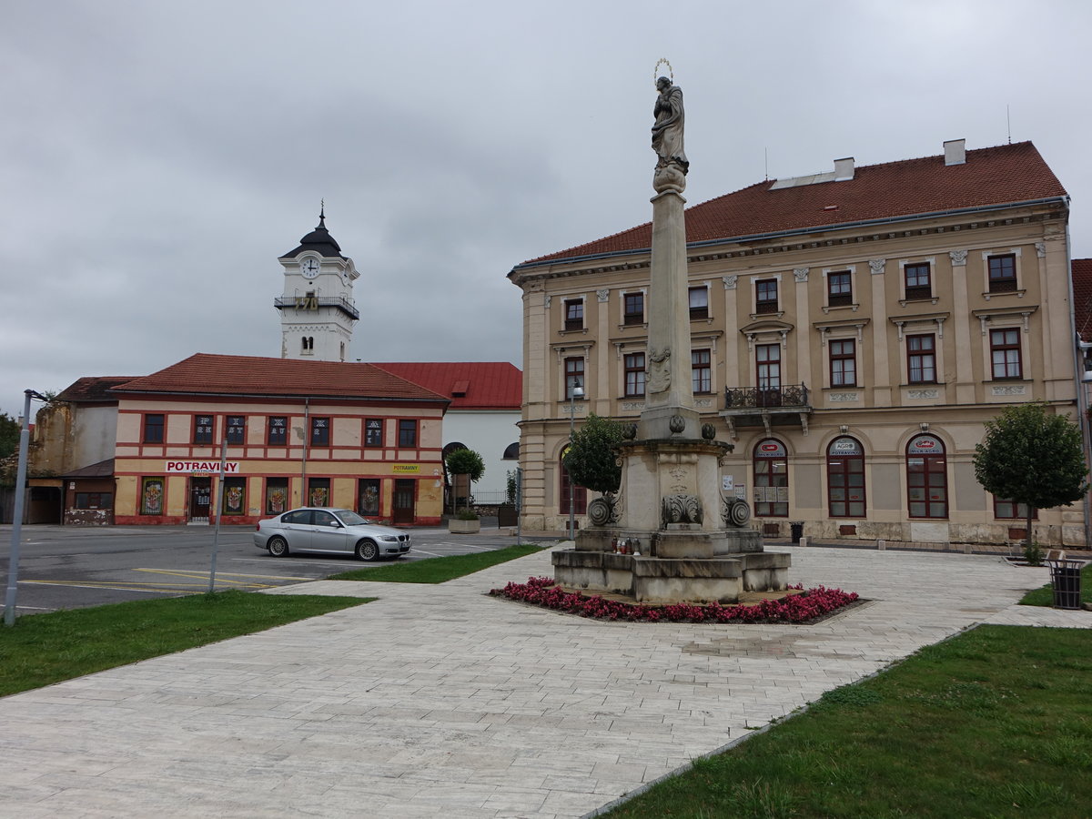 Spisske Podhradie / Kirchdrauf, Mariensule am Marianske Namesti (01.09.2020)