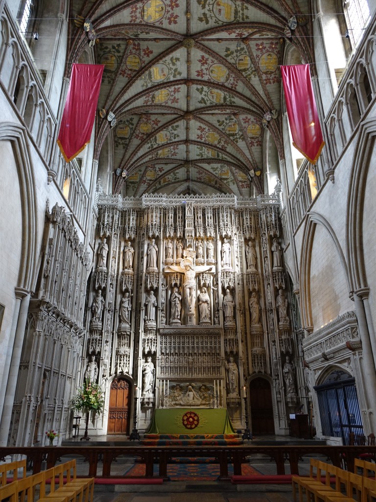 St. Albans, Hochaltar in der Kathedrale, 15. Jahrhundert (11.07.2015)