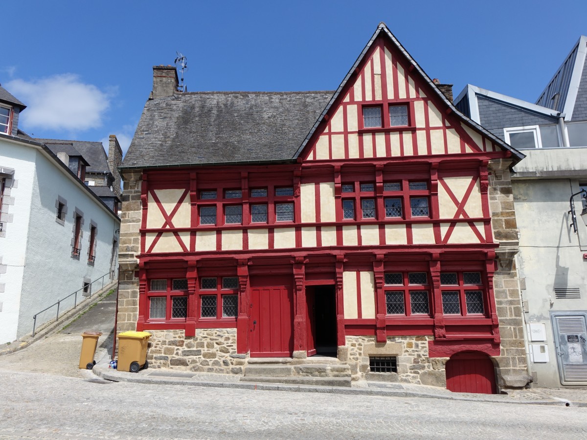 St. Brieuc, Fachwerkhaus in der Rue Gouet (13.07.2015)