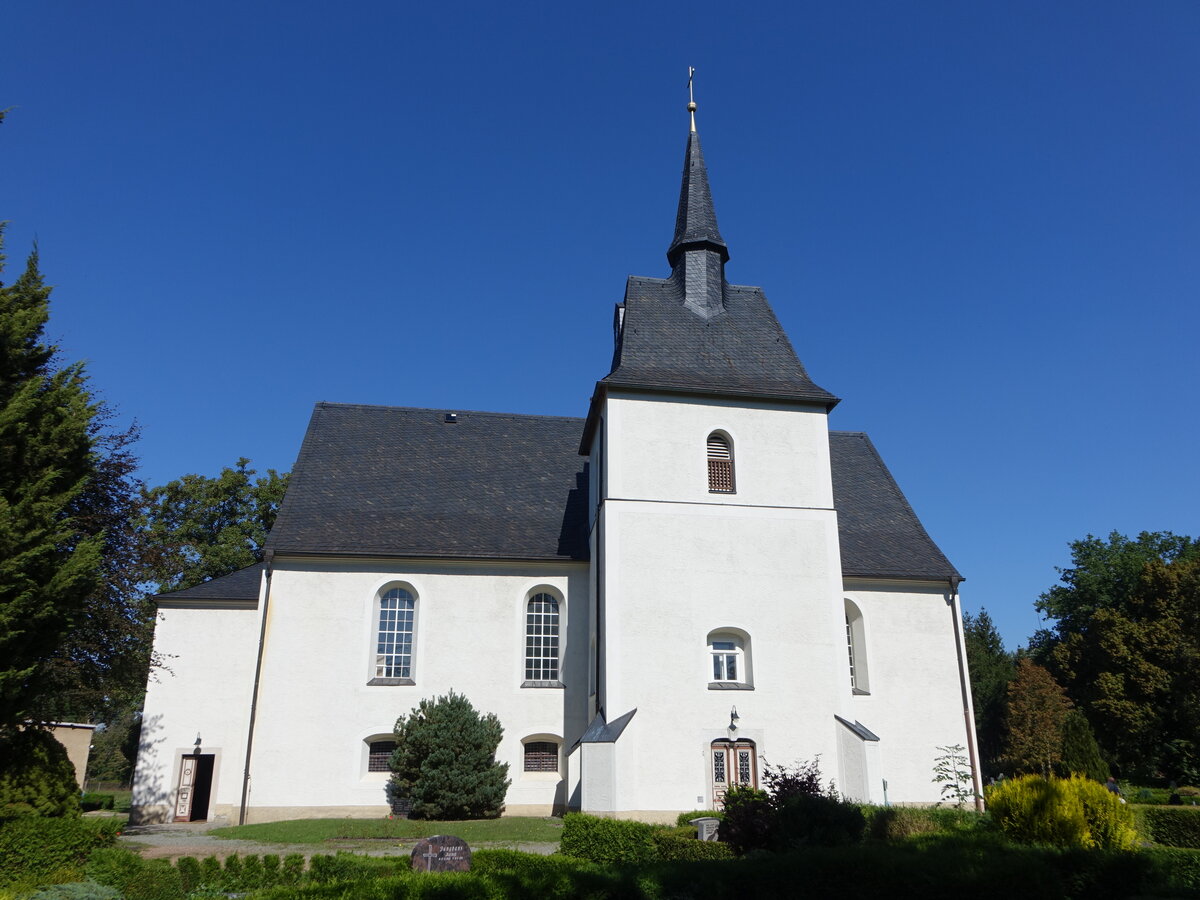 St. Egidien, evangelische Kirche Unserer lieben Frau, erbaut von 1752 bis 1753 (16.09.2023)