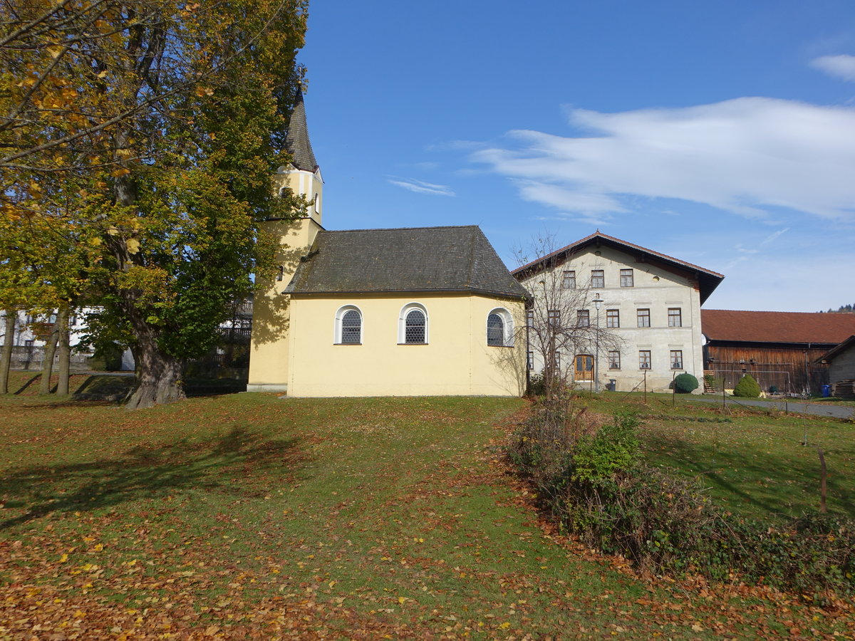 St. Erasmus Kapelle in Engelshtt, erbaut 1745, Lkr. Cham (05.11.2017)