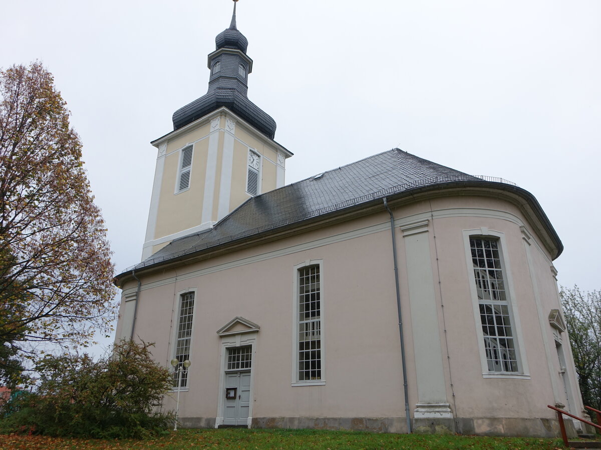 St. Gangloff, evangelische St. Gangloff Kirche, erbaut 1756 (22.10.2022)